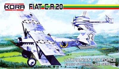 Kora Model KPK72072 Fiat C.R.20 Lithuanian AF Early Scheme &amp; Ski 1/72