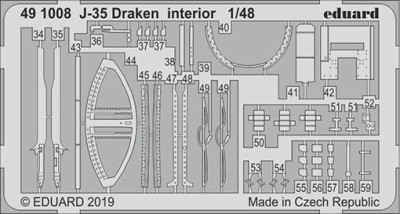 Eduard 491008 SET J-35 Draken interior (HAS)