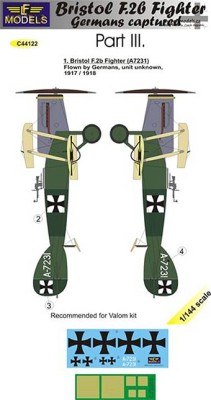 Lf Model C44124 Decals Bristol F.2b Fighter Captured Part 3 1/144