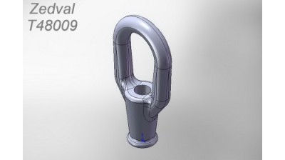 Zedval T48009 Трос Ф0,5 мм с коушами вариант 1 для авто бронетехники СССР и России 1/48