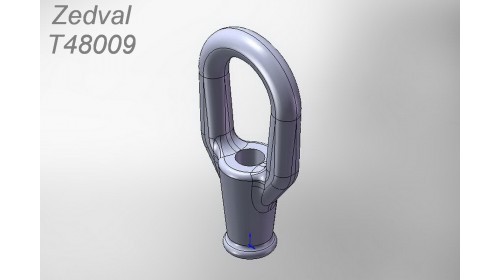 Zedval T48009 Трос Ф0,5 мм с коушами вариант 1 для авто бронетехники СССР и России 1/48