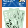4+ Publications DMK7224 Decals US NAVY lettering B&W (2 sets) 1/72