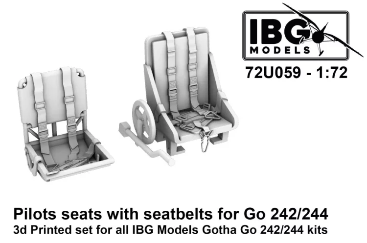 IBG Models U7259 Pilots seats for Go 242/244 (3D-Printed) 1/72