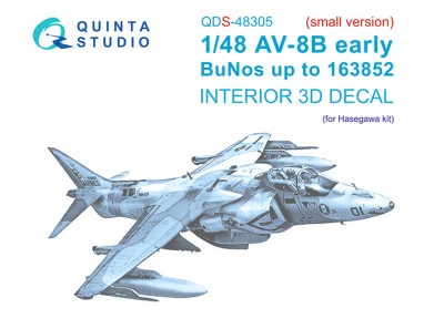 Quinta studio QDS-48305 AV-8B Early (Hasegawa) (Малая версия) 1/48
