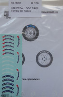 REJI MODEL DECR18001 1/18 Universal Logo Tires (for rallye car models)
