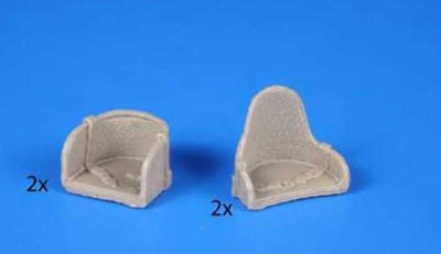 CMK Q48232 WW I German Wicker Seats with seat belts (4 pc) 1/48