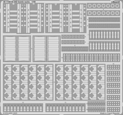 Eduard 481158 SET B-24D bomb racks (HOBBYB) 1/48