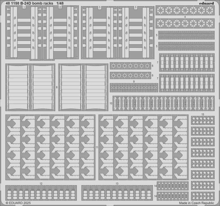Eduard 481158 SET B-24D bomb racks (HOBBYB) 1/48