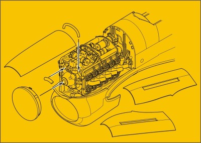 CMK 7295 Typhoon Mk. I – Engine set for Airfix kit 1/72
