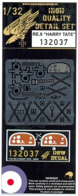 HGW 132037 RE.8 &quot;HARRY TATE&quot; COCKPIT PE set 1/32