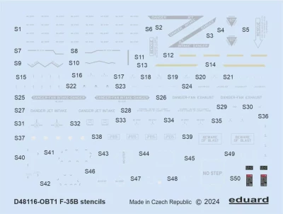 Eduard D48116 Decals F-35B stencils 1/48