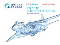 Quinta studio QD48405 F-14D (Hobby Boss) 3D Декаль интерьера кабины 1/48
