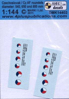 4+ Publications DMK-14402 1/144 Decals Czechoslovak/CzAF roundels (2 sets)