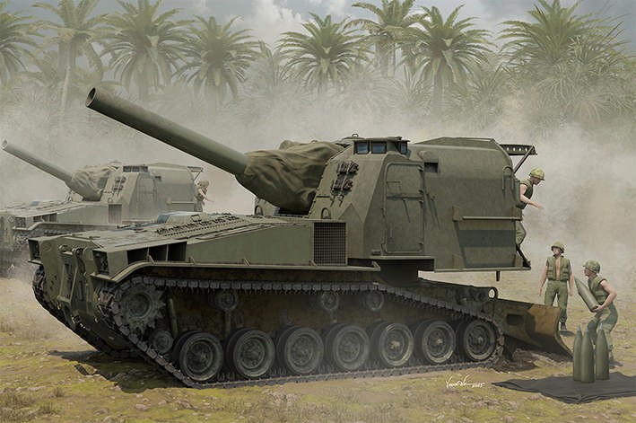 I love kit 63548 Американская 203 мм самоходная гаубица M55 1/35