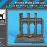 BlackDog D48002 House ruin Europe base (160x100 mm) 1/48