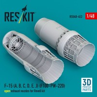 Reskit U48453 F-15 (A,B,C,D,E,J) open exh. nozzles (REV) 1/48