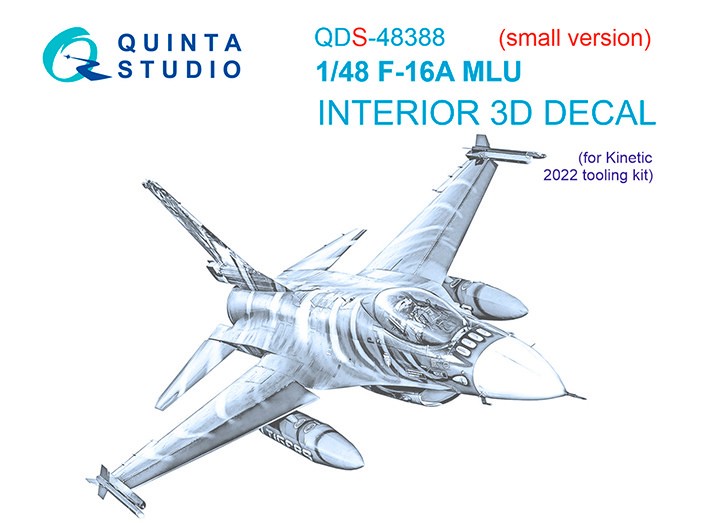Quinta studio QDS-48388 F-16A MLU (Kinetic) (Малая версия) 1/48