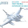 Quinta studio QDS-48388 F-16A MLU (Kinetic) (Малая версия) 3D Декаль интерьера кабины 1/48