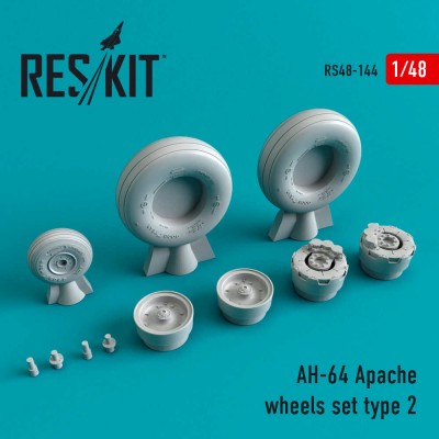 Reskit RS48-0144 AH-64 Apache Type 2 колеса set (HAS,ACAD) 1/48