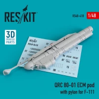 Reskit RSK48-418 QRC 80-01 ECM pod w/pylon for F-111 1/48