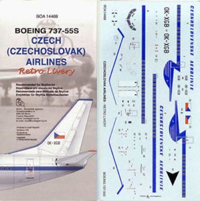 BOA Decals 14469 Boeing 737-500 USA Retro Blue (SKY) 1/144