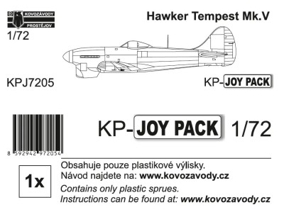 Kovozavody Prostejov J7205 Tempest Mk.V (no decals&amp;instr.) KP-JOYPACK 1/72