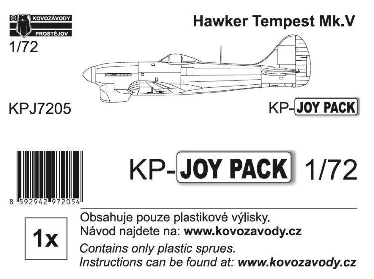 Kovozavody Prostejov J7205 Tempest Mk.V (no decals&instr.) KP-JOYPACK 1/72