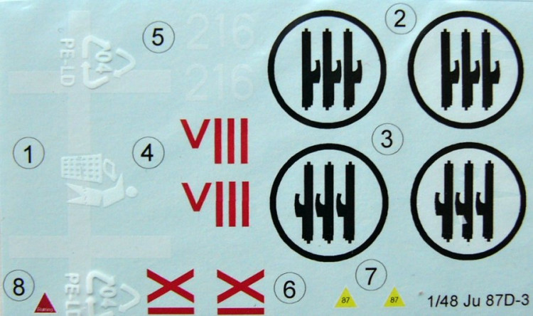 LF Model C4811 Decals for Ju 87D-3 (Italy, August 1943) 1/48