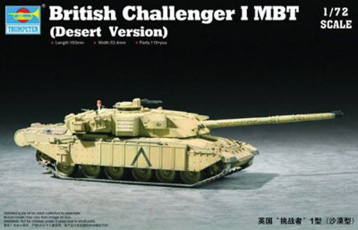 Trumpeter 07105 Английский Танк Challenger 1MBT(Desert Version) 1/72