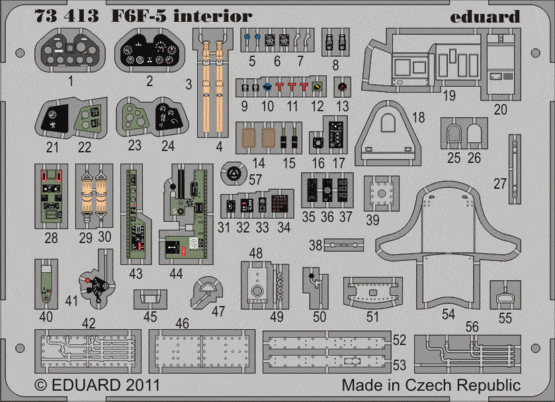 Eduard 73413 F6F-5 interior S.A.