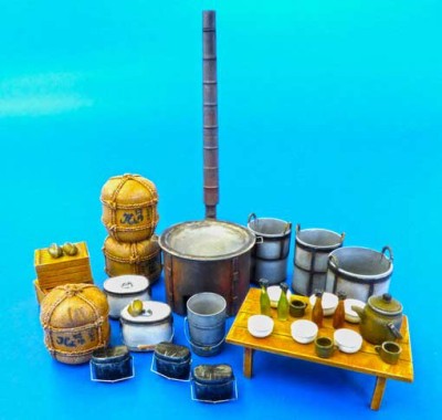 Plus model 488 1/35 Japanese army field kitchen equipment