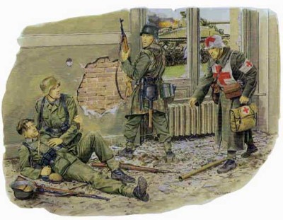Dragon 6119 &quot;Fallen Comrade&quot; - Германский танковый экипаж (Aachen, 1944) 1/35