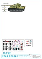 Star Decals 35-C1071 Generic numbers and insignias for Spring 1943 (incl. TIKI). Pz.Kpfw.VI Tigers of Das Reich. 8./SS-Pz-Regiment Das Reich 1/35