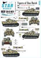 Star Decals 35-C1071 Generic numbers and insignias for Spring 1943 (incl. TIKI). Pz.Kpfw.VI Tigers of Das Reich. 8./SS-Pz-Regiment Das Reich 1/35