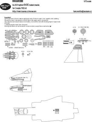 New Ware M1398 Mask Su-25 Frogfoot BASIC (ZVEZDA) 1/72
