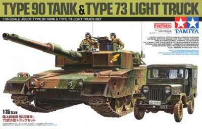 Tamiya 25186 JGSDF Type90 Tank &amp; Type73 Light Truck Set 1/35