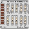 Eduard FE1455 B-26B Marauder seatbelts STEEL (ICM) 1/48