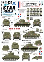 Star Decals 35-C1434 French M4A2 Sherman. French fighting vehicles in Africa # 4. 6eme RCA, 12eme RCA in 1943-44 1/35