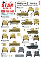 Star Decals 72-A1085 Panzer in the Desert # 2. Pz.Kpfw.I Ausf.B, Befehls-Pz I B and Pz-JГ¤ger I B, in North Africa 1/72