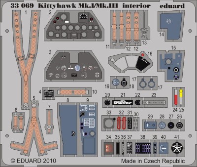 Eduard 33069 Kittyhawk Mk.I/Mk.III interior S.A. 1/32 Hasegawa