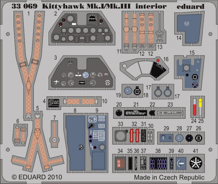 Eduard 33069 Kittyhawk Mk.I/Mk.III interior S.A. 1/32 Hasegawa