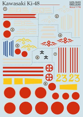 Print Scale C72473 Kawasaki Ki-48 (wet decal) 1/72