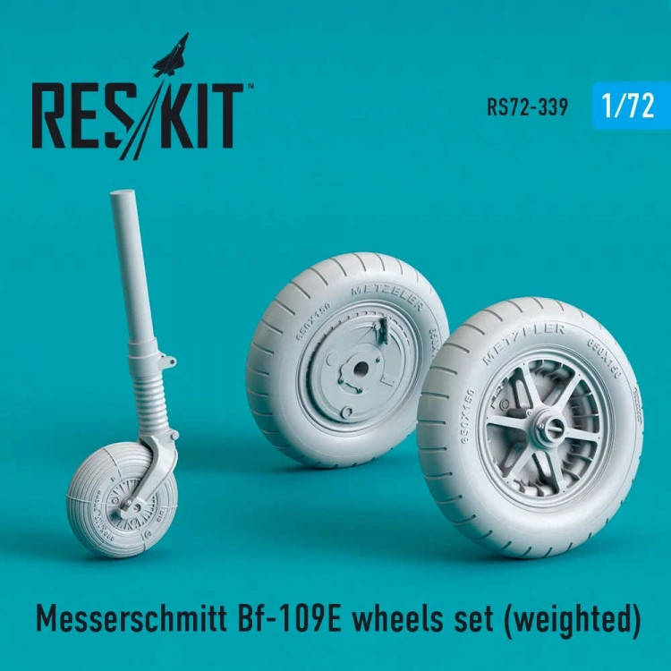 Reskit RS72-339 Messerschmitt Bf-109E wheels set (weighted) 1/72