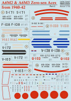 Print Scale 72427 A6M2 & A6M3 Zero-sen Aces Pt.2 (wet decals) 1/72