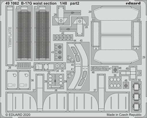 Eduard 491062 SET B-17G waist section (HKM)