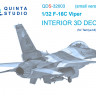 Quinta studio QDS-32003 F-16C (Tamiya) (малая версия) 3D Декаль интерьера кабины 1/32