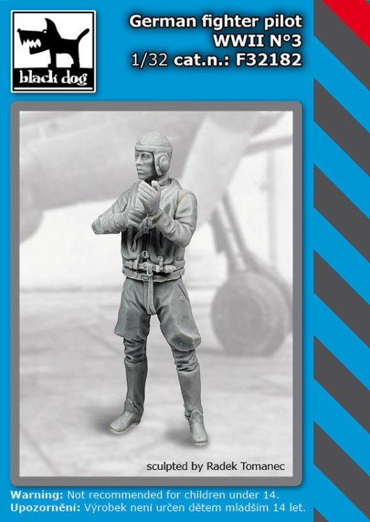 Black Dog F32182 German fighter pilot WWII NВ°3 1/32
