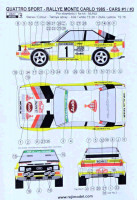 Reji Model 347 Quattro Sport Rally Monte Carlo 1985 (decal) 1/24