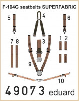 Eduard 49073 1/48 F-104G seatbelts SUPERFABRIC