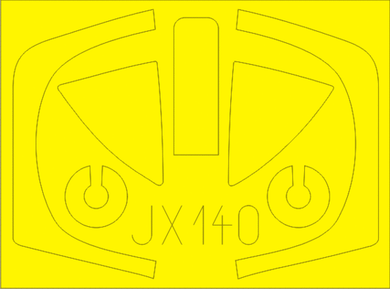 Eduard JX140 1/32 Маска для A-4M